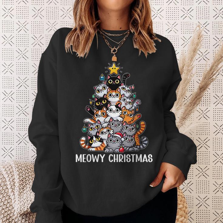 Cat Christmas Cat Christmas Sweatshirt Geschenke für Sie