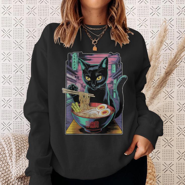 Cat Ramen Anime Manga Kawaii Otaku Fashion Cat Streetwear Sweatshirt Geschenke für Sie