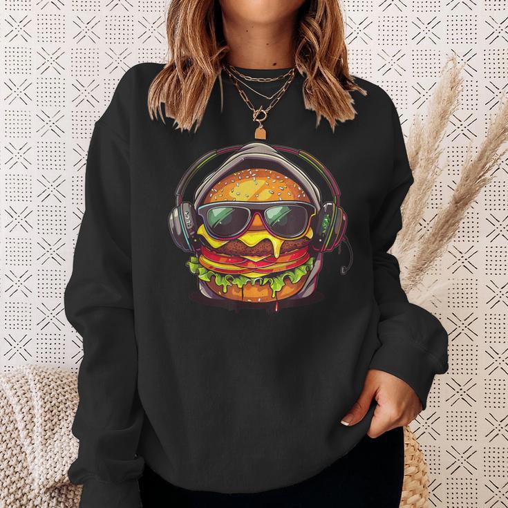 Cheeseburger With Sunglasses I Cheeseburger Sweatshirt Geschenke für Sie