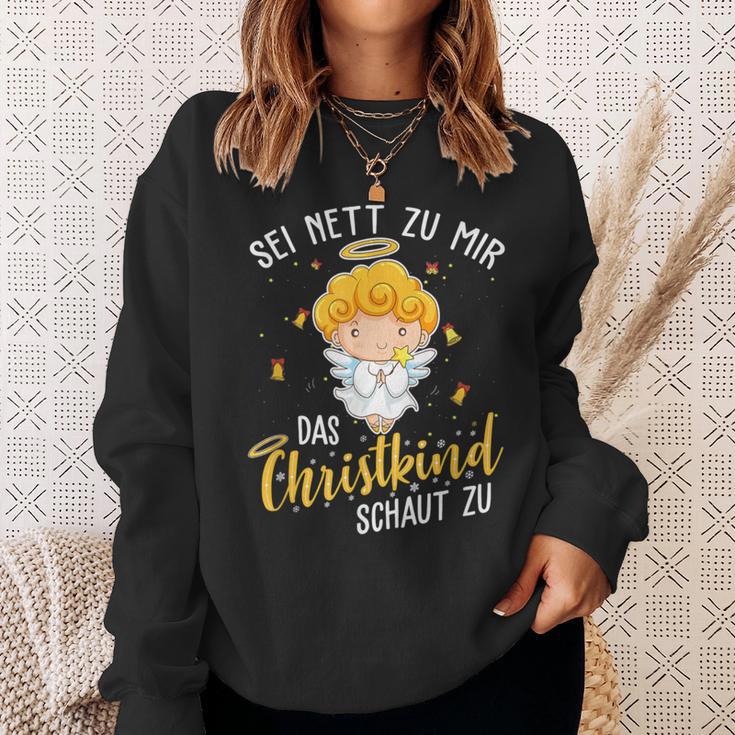 Christkind Schaut Zu Christmas Night Holiday Evening Sweatshirt Geschenke für Sie