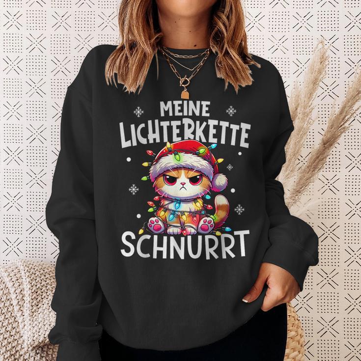 Christmas Cat My Fairy Lights Purrs Fun Sweatshirt Geschenke für Sie