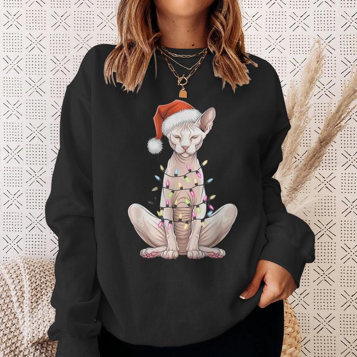 Christmas Hat Sphynx Cat Santa Hat Merry Christmas Xmas Sweatshirt Geschenke für Sie