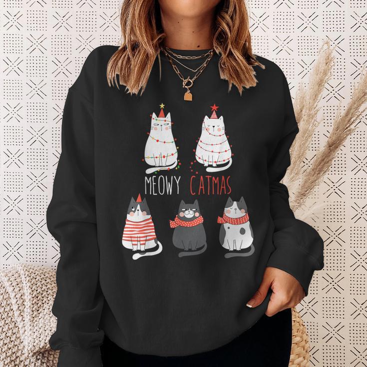 Cute Cats Xmas Kitten Christmas Outfit Christmas Sweatshirt Geschenke für Sie