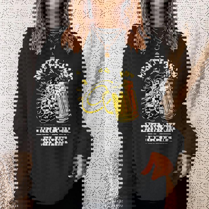 Dart Und Bier Darum Bin Ich Hier Dartscheibe Retro Dart Sweatshirt Geschenke für Sie