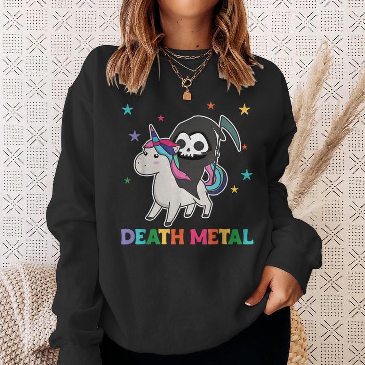 Death Metal Rock Music Death Riding Unicorn Unicorns Sweatshirt Geschenke für Sie