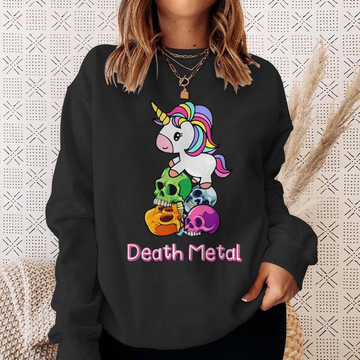 Death Metal Unicorn Cute Rock Metal Emo Alternative Sweatshirt Geschenke für Sie