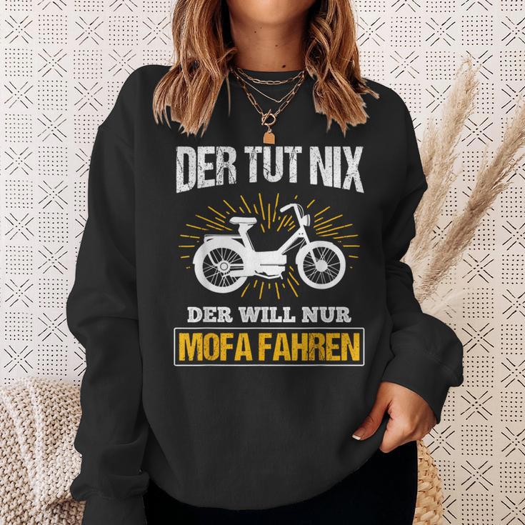 Der Will Nur Mofa Fahren Moped Mofafahrer Mofa Sweatshirt Geschenke für Sie