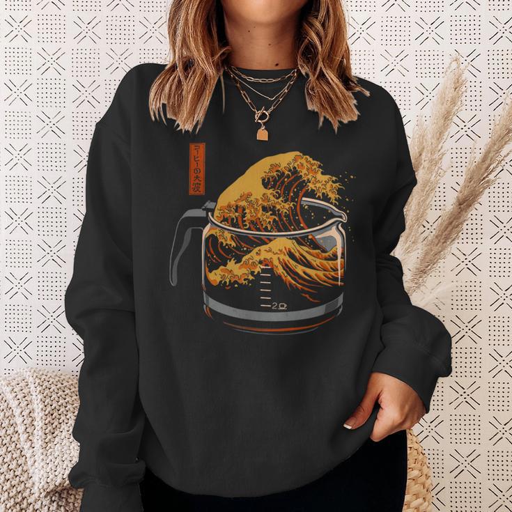 Die Große Welle Des Kaffees Sweatshirt Geschenke für Sie