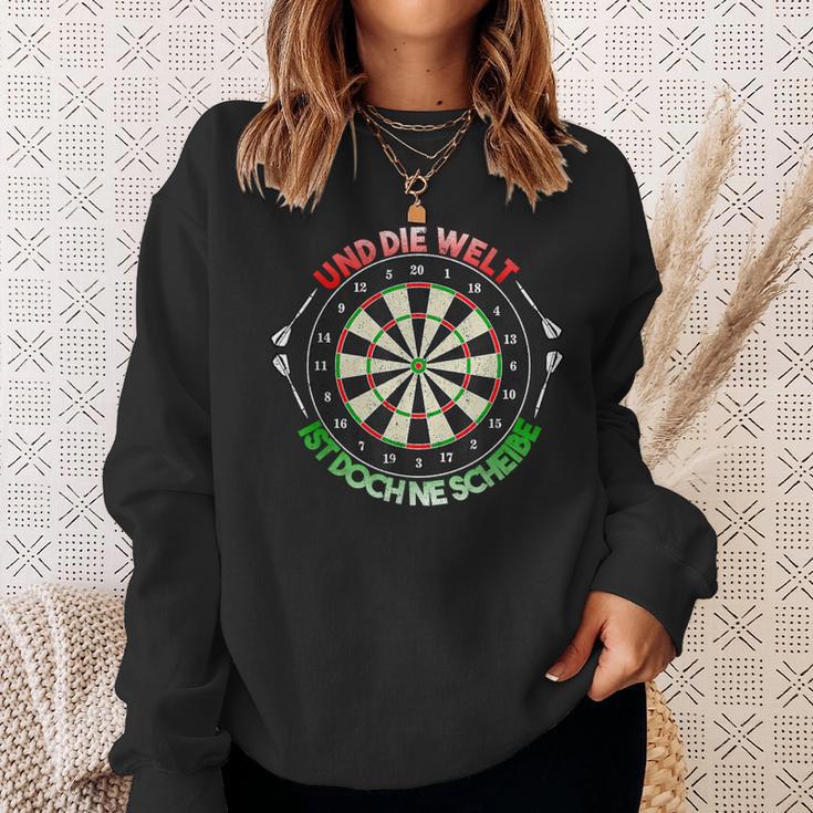 And Die Welt Ist Doch Ne Scheibe Dart Slogan Sweatshirt Geschenke für Sie