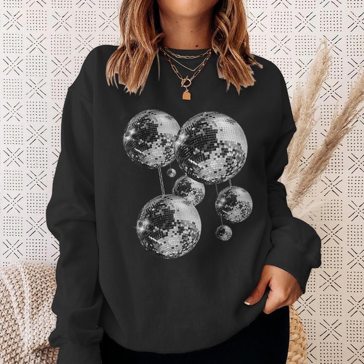 And Disco Ball Pattern 70S 80S Retrointage Sweatshirt Geschenke für Sie