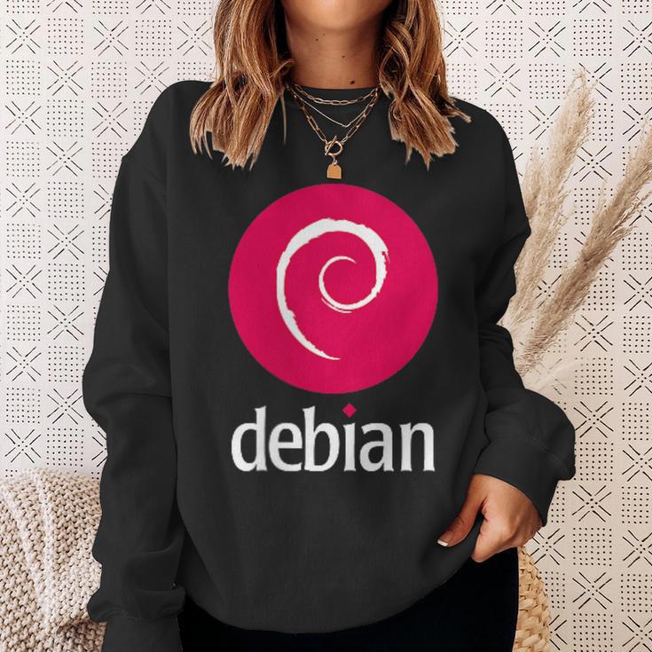 Double-Sided Debian Linux Software Of The Dedicated Community Sweatshirt Geschenke für Sie