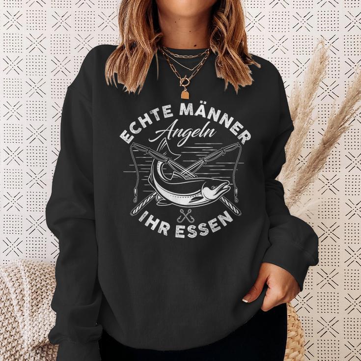 Echte Männer Angeln Ihr Essen Sweatshirt Geschenke für Sie