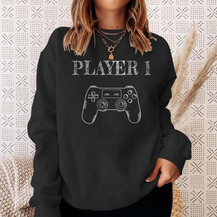 Father Son Partner Look Gamer Player 1 Sweatshirt Geschenke für Sie