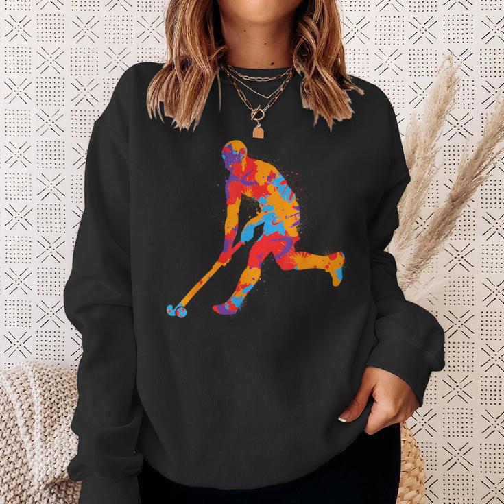 Field Hockey Colourful Hockey Player Children's Hockey Boys Sweatshirt Geschenke für Sie