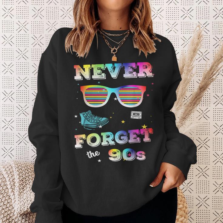 Never Forget 90S Retrointage Never Forget Sweatshirt Geschenke für Sie