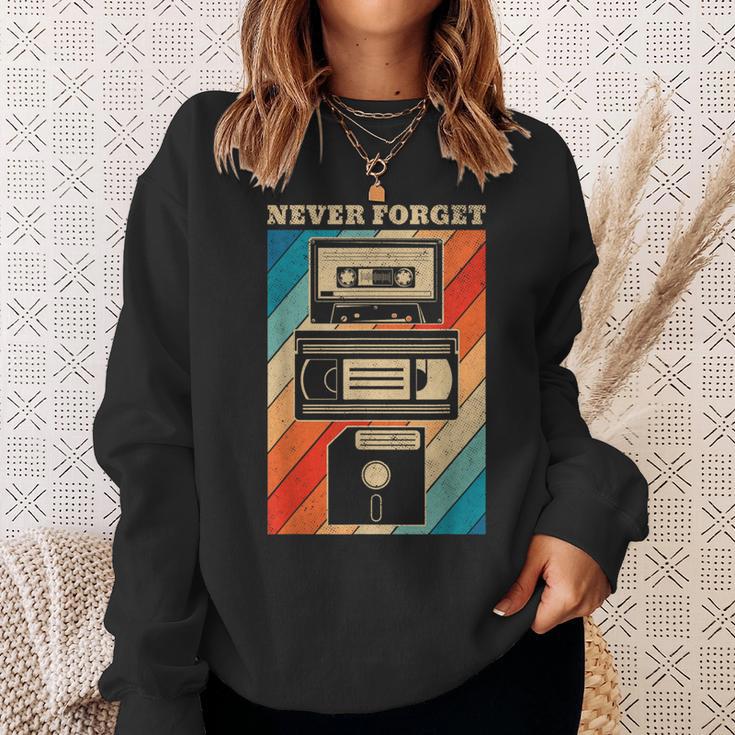 Never Forget Diskettehs Band 90S 80S Cassette Sweatshirt Geschenke für Sie