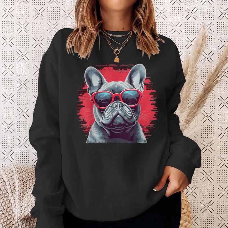 French Bulldog With Sunglasses Sweatshirt Geschenke für Sie