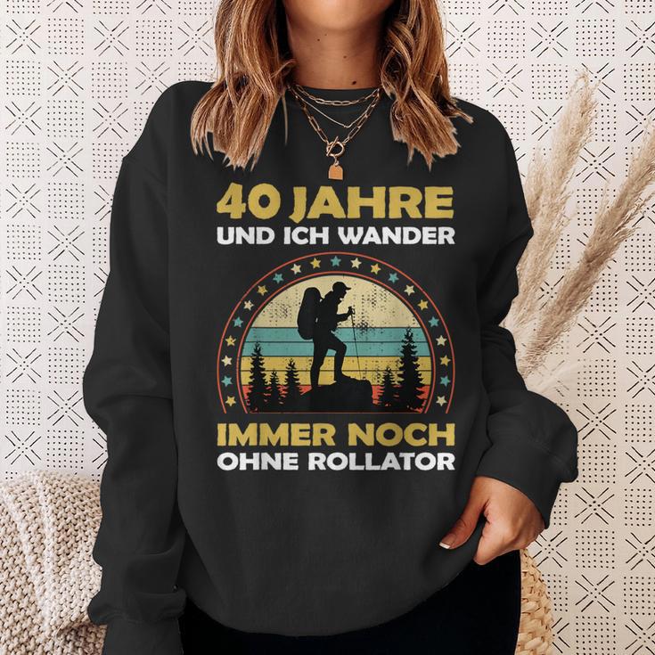 40 Year Old Birthday Mountain & Walking Hiking Sweatshirt Geschenke für Sie