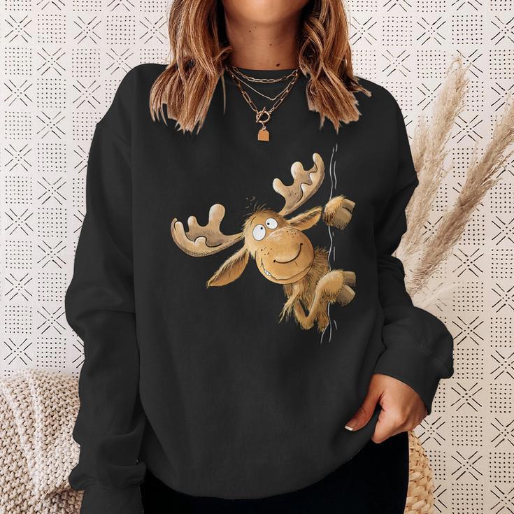 With Cartoon I Elk Wild Animal Motif Sweatshirt Geschenke für Sie