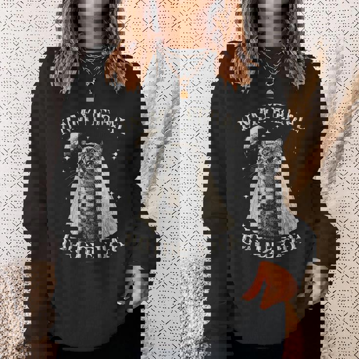 Cat In My Feral Bride Era Engagement Bridal Retro Sweatshirt Gifts for Her