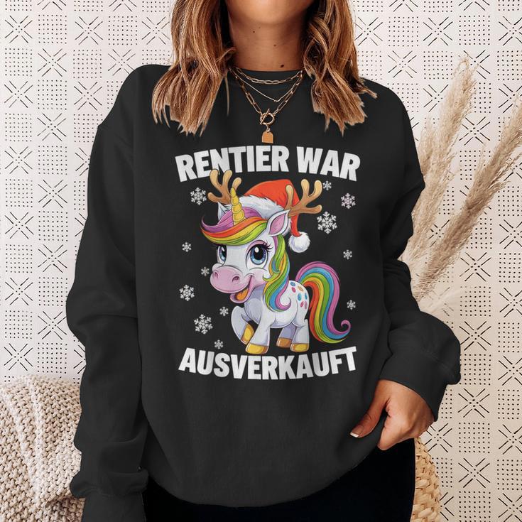 Christmas Unicorn Reindeer Was Out Sold Out Sweatshirt Geschenke für Sie