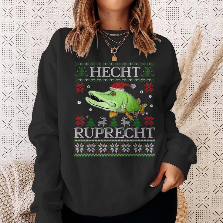 Fishing Christmas Fishing Pike Ruprecht Sweatshirt Geschenke für Sie