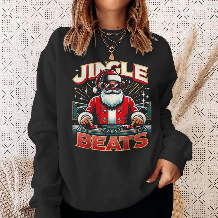 Jingle Beats Music Dj Santa Christmas Ugly Xmas Sweatshirt Geschenke für Sie