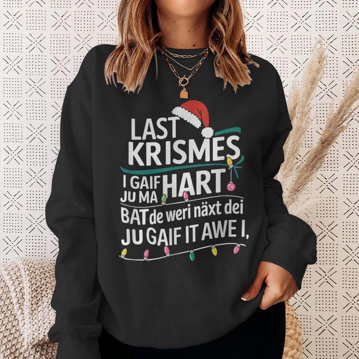 Last Christmas Parody Humour With Christmas Lights Sweatshirt Geschenke für Sie