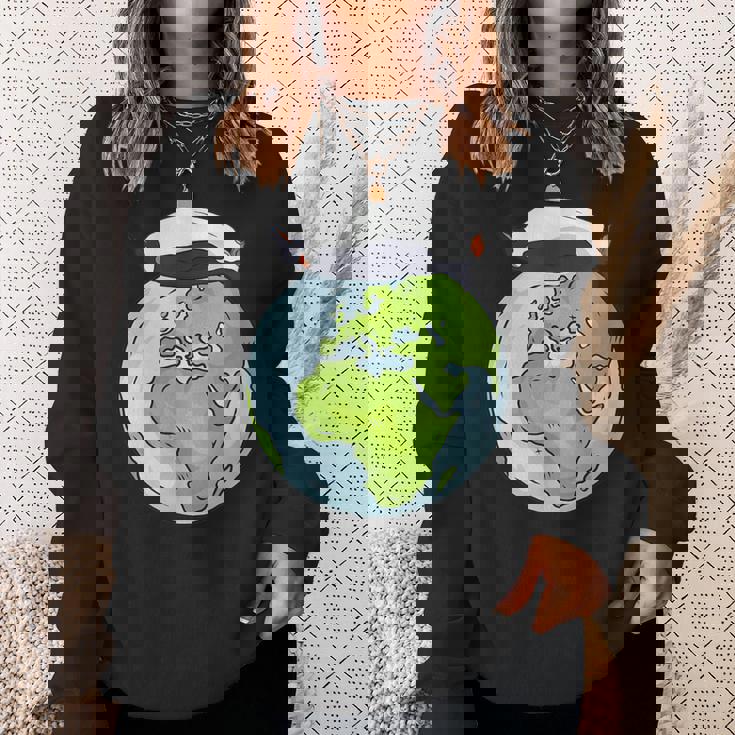 Lying Penguin Protection Earth Day Sweatshirt Gifts for Her