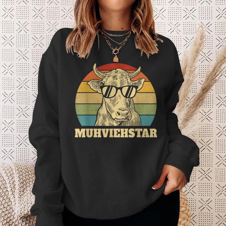 Muhviehstar Moviestar Cow Cow Cow Cattle Farmer Sweatshirt Geschenke für Sie