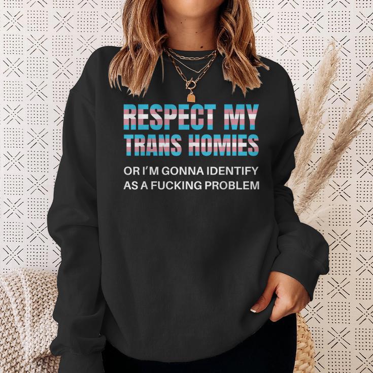 Respect My Trans Homies Gay Pride Month Lgbtq Equality Sweatshirt Geschenke für Sie