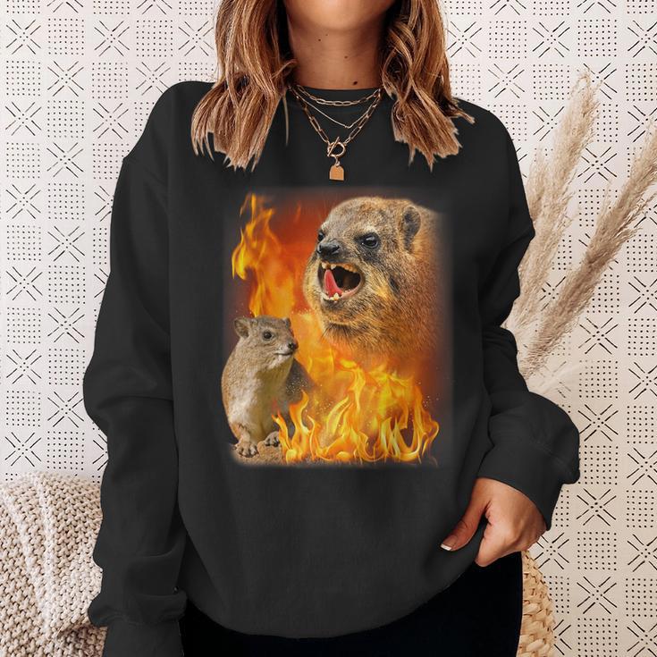 Rock Hyrax Fire Style Sweatshirt Geschenke für Sie