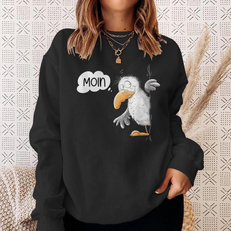 Seagull Cartoon I Sea Bird Animal Motif Moin North Sea Sweatshirt Geschenke für Sie