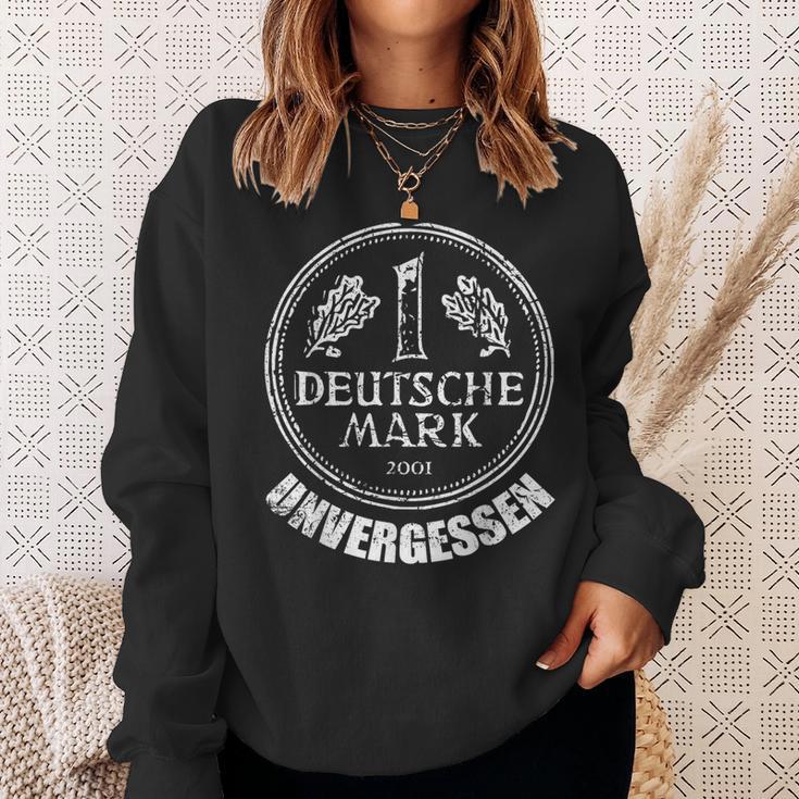 German Mark Unvergessen Ein Markstück 1 Dm 80S 90S Mark Sweatshirt Geschenke für Sie