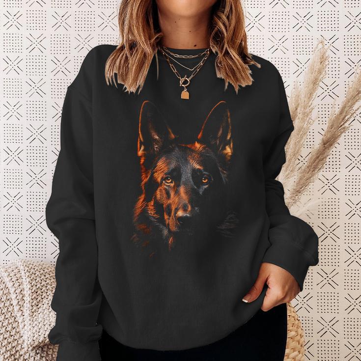 German Shepherd Graphic Pet Illustration Dog German Shepherd Sweatshirt Geschenke für Sie