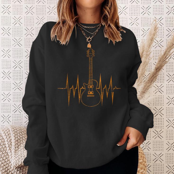 For Guitarists Heartbeat Guitar Sweatshirt Geschenke für Sie