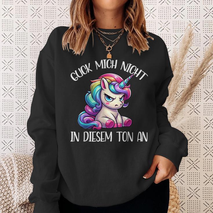 Guck Mich Nicht In Diesem Ton An Einhorn Sweatshirt Geschenke für Sie