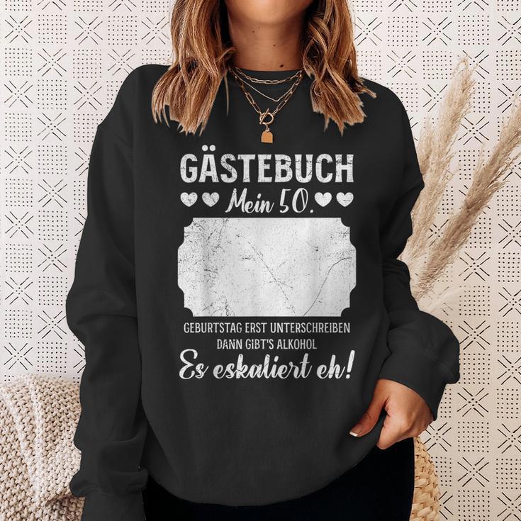 Guest Book My 50Th Birthday Party 50 Years Guest List Sweatshirt Geschenke für Sie