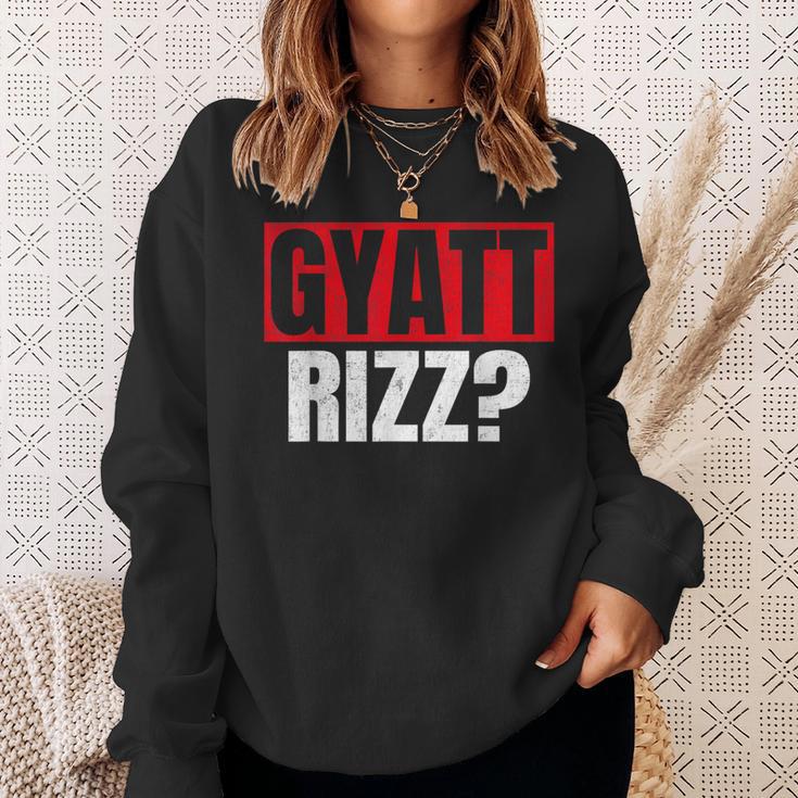Gyatt Rizz Meme W Rizz Sweatshirt - Monsterry