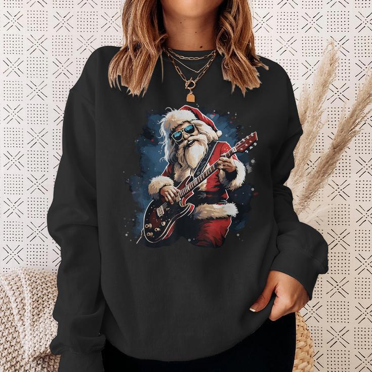 Hab Einen Rock & Roll Christmas Rock Santa Music Lovers Sweatshirt Geschenke für Sie