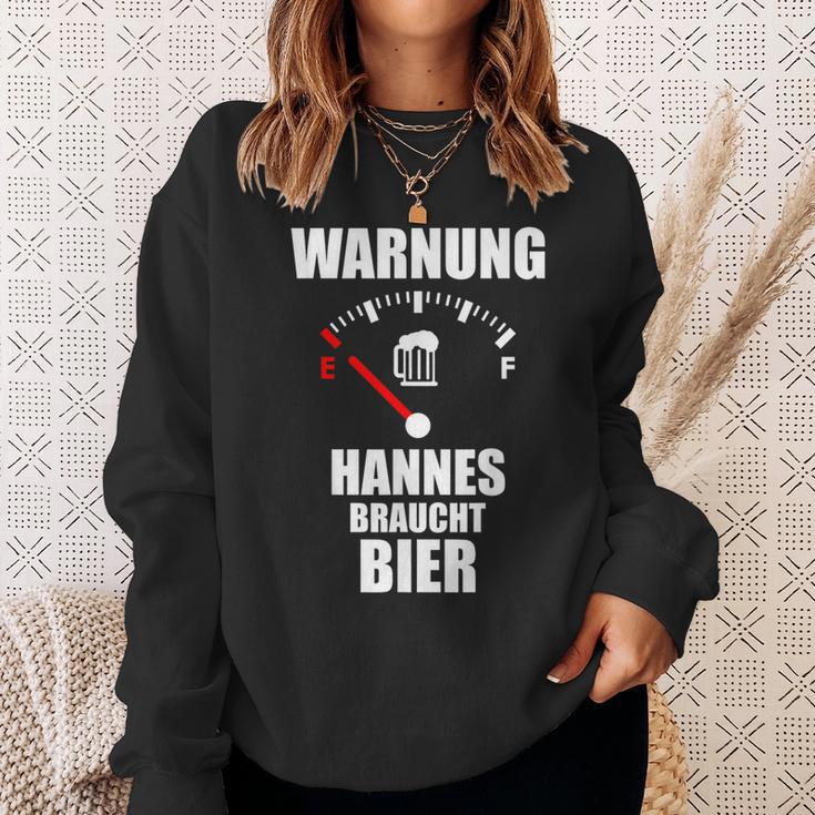 Hannes Nameorname Spruch Bier Biertrinker Sweatshirt Geschenke für Sie