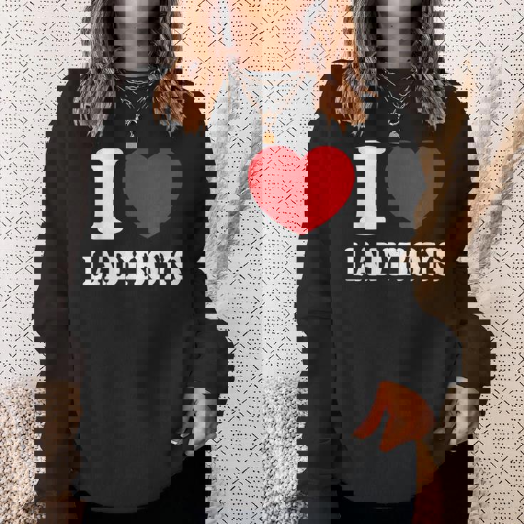 I Heart Love Ladyboys Asia Lover Thailand Ladyboy Sweatshirt Gifts for Her