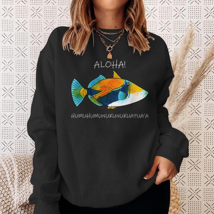 Humuhumunukuapua'a Olelo Hawaiian Reef Triggerfish Sweatshirt Geschenke für Sie