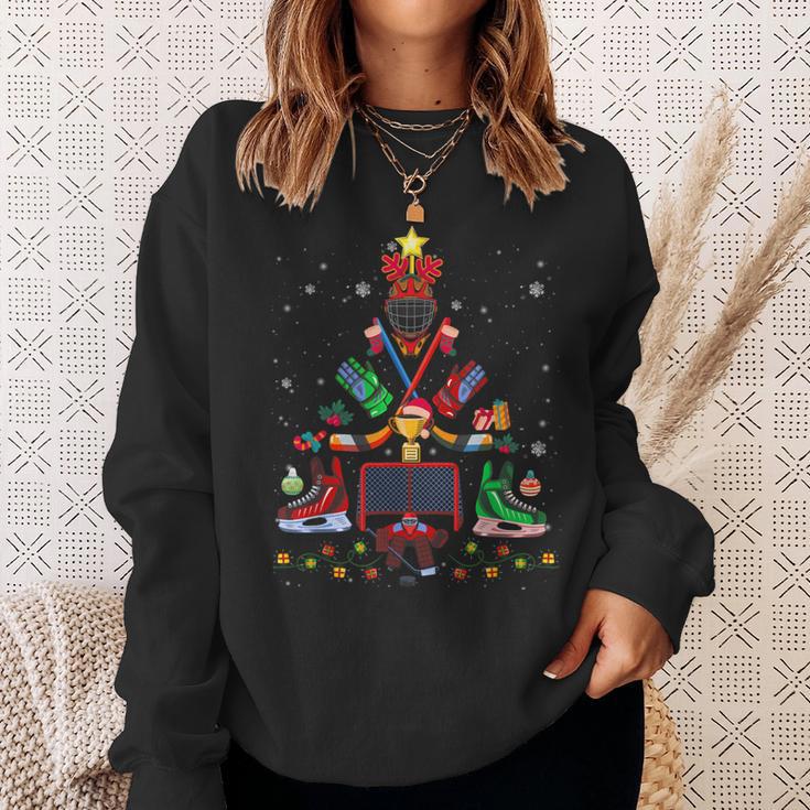 Ice Hockey Christmas Tree Decoration Xmas Sweatshirt Geschenke für Sie