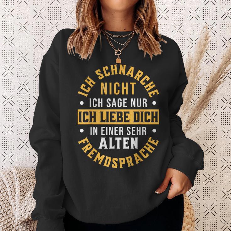 Ich Schnarche Nicht Schnarcher Saying Snoring Sweatshirt Geschenke für Sie