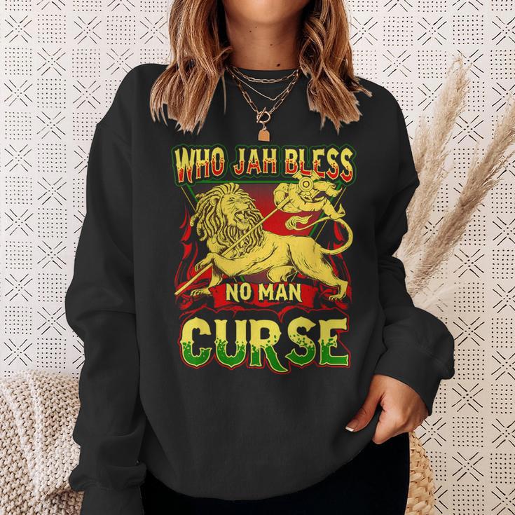 Who Jah Bless No Man Curse Reggae Lover Rasta Sweatshirt Geschenke für Sie