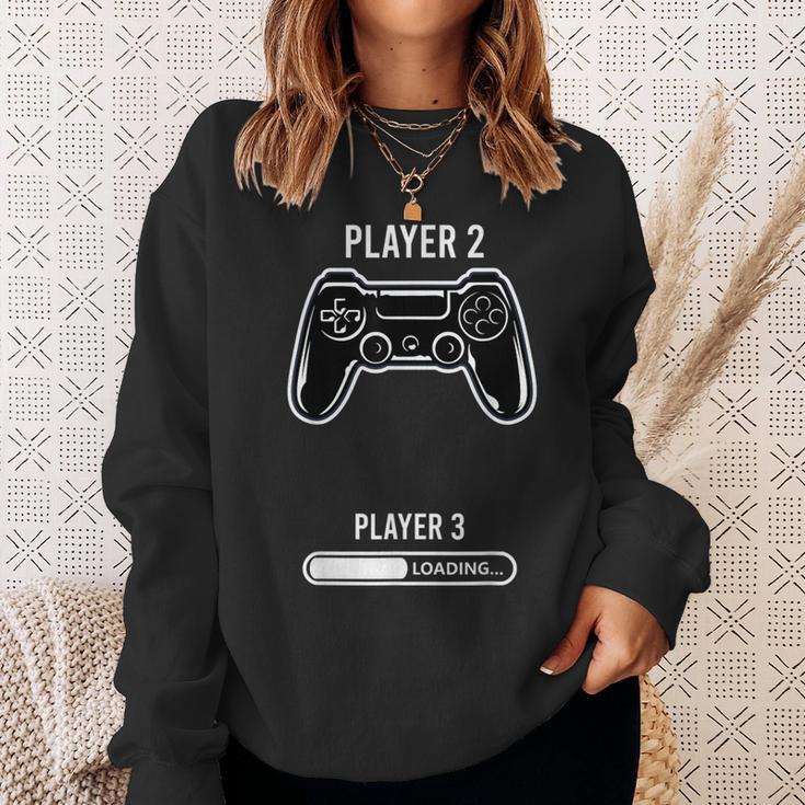 Jugador 2 Anuncio Embarazo Pareja Camisa de entrenamiento Regalos para ella