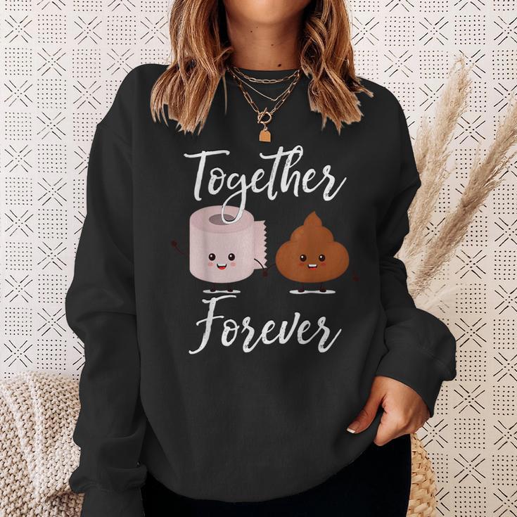 Kacke Together Forever Toilet Roll Poop Sweatshirt Geschenke für Sie