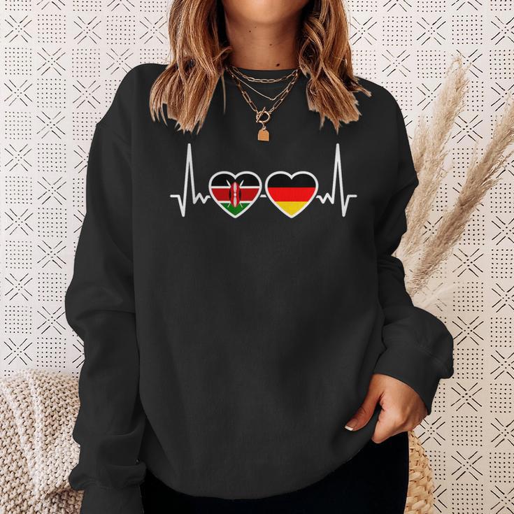 Kenya Germany Heartbeat Flag German Kenyan Sweatshirt Geschenke für Sie