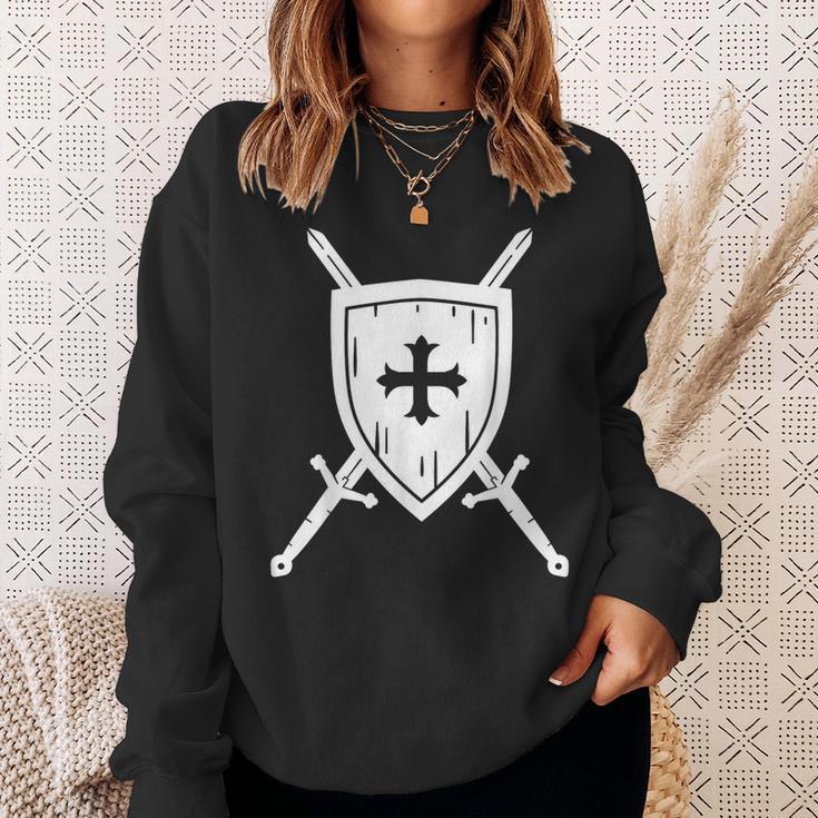 Knight Costume Knight Costume Shield Sword Sweatshirt Geschenke für Sie